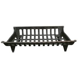 GHP CG24 24 in. Cast Iron Fireplace Grate44; Black