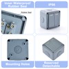 Outdoor Waterproof Switch,Greencycle IP66 Waterproof 2Gang 10A Light Switch, SPDT