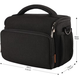 DOMISO Camera Bag Case Waterproof Anti-shock Shoulder Bag,Black