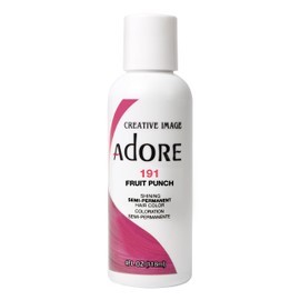 Adore Semi Permanent Hair Color (191 Fruit Punch) | Vegan & Cruelty-Free Pink Hair Dye | No Ammonia, No Peroxide, No Alcohol | 4 Fl Oz (Pack of 1)
