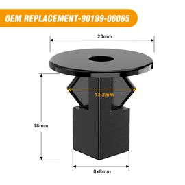 GOOACC 40PCS Fender Liner Black Nylon Retainer Clips Replacement for Lexus Scion Toyota 4Runner Avalon Camry, OEM:#90189-06065, 96706W100, 90189A0002