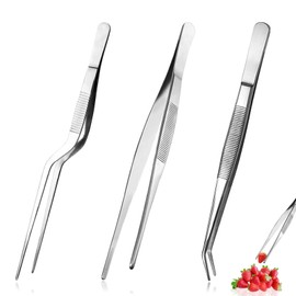 Kitchen Tweezers 3 Pieces, 16cm of Cooking Tweezers, for Decorating Food, Cooking, Baking, etc
