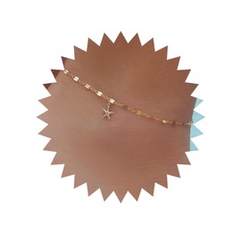 Inilbran Boho Starfish Pendant Ankle Bracelet Gold Starfish Anklet Bracelet Vintage Starfish Lace Chain Anklet Minimalist Anklet Anklet Jewellery for Women and Girls, Metal