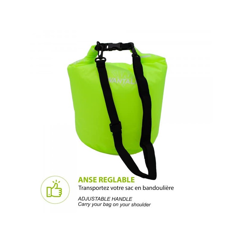 Wantalis Type: Plain Waterproof Bag, Polyester, Black, 10L