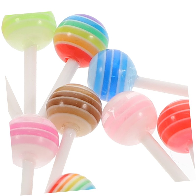 OHPHCALL 3D Lollipop Charms for Nail Art 50pcs Resin Nail