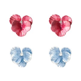 2 Pairs Of Flower Earrings, Ele Minimalist Jewelry, Ladies Jewelry, Retro Earrings, Clothing Accessories.