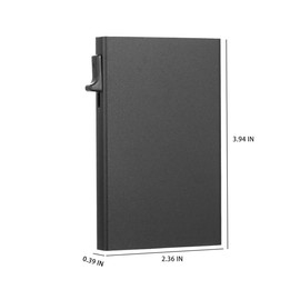 Coafiy Slim Aluminum Card Holder Wallet for Men, RFID Blocking Minimalist Metal Pop Up Wallet, Holds 7+ Cards (Silvery)