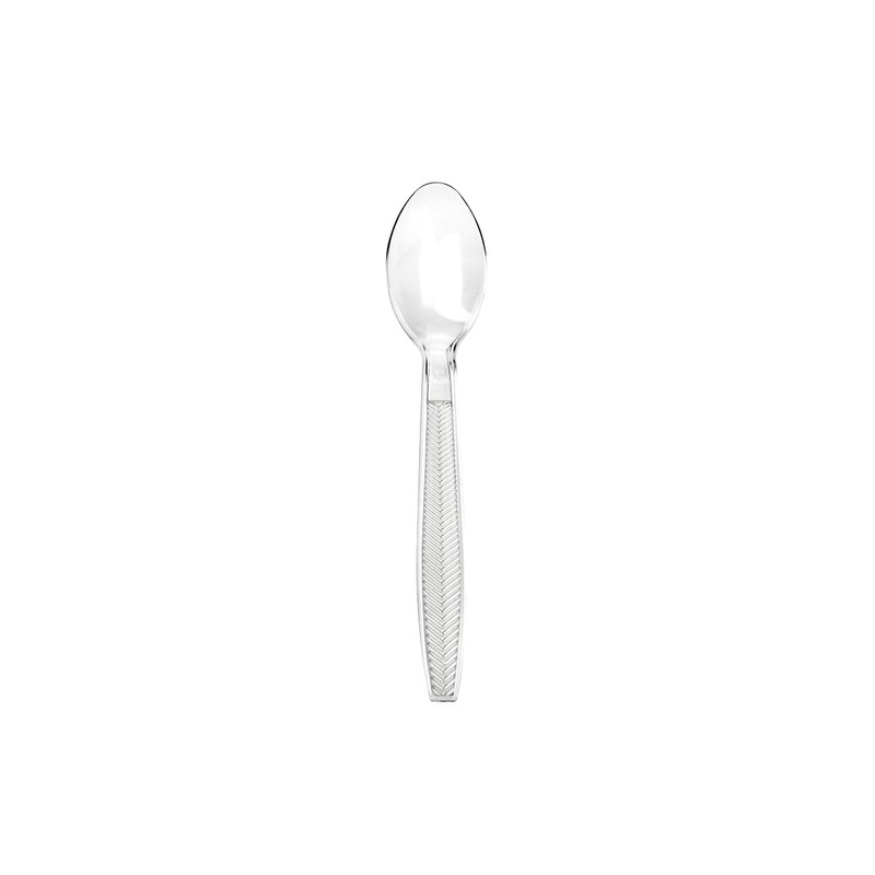 Signature Packaging - Re-usable Plastic Soup Spoons 100 Pack -