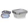 50 x Silver Foil Food Trays/Dishes / Containers & Lids