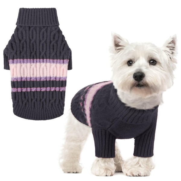 AOFITEE Dog Sweaters for Small Dogs, Warm Turtleneck Small Dog