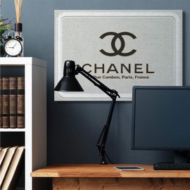 Stupell Industries French Glam Fashion Sign Designer Style Brand, Design by Ziwei Li Canvas Wall Art, 36 x 48, Off-White