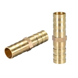 TA-VIGOR 2Pcs 10mm Brass Barb Hose Fitting Straight Connector Coupler, Straight Barb Hose Fitting Joiner for Air Gas Water Fuel