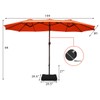 Tangkula 15 Ft Patio Double Sided Umbrella with Base, Extra