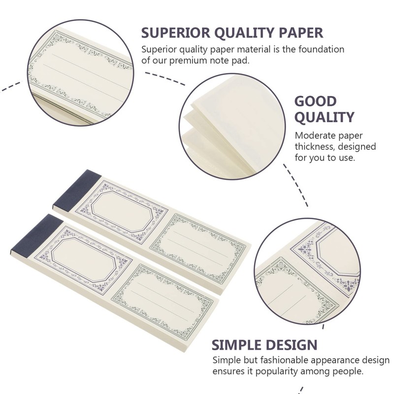 Operitacx 2pcs Notebook Writing Memo Pad Portable Note Pads Schedules