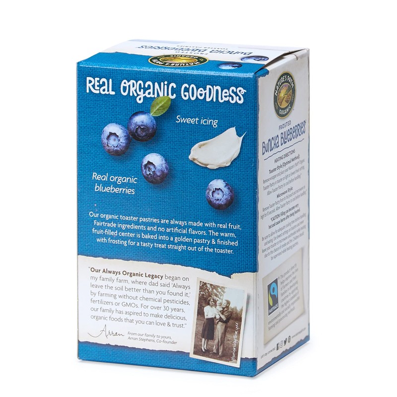 Nature's Path Organic Toaster Pastries, Frosted Buncha Blueberries, 6 Count