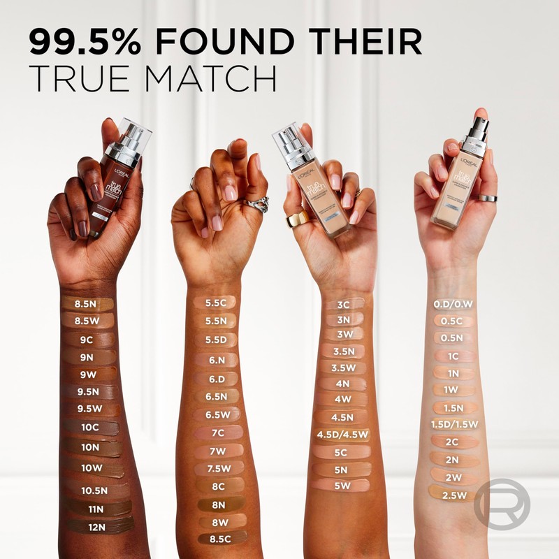 L'Oréal Paris True Match Foundation Seamless Blending with Hyaluronic Acid