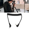 Flexible Flash Sync Cable 2.5mm Male to Male Coiled Cord