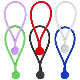 Unbranded Reusable Magnetic Cable Ties, Multi- Colors Silicone Twist Ties for Cord, 6pack