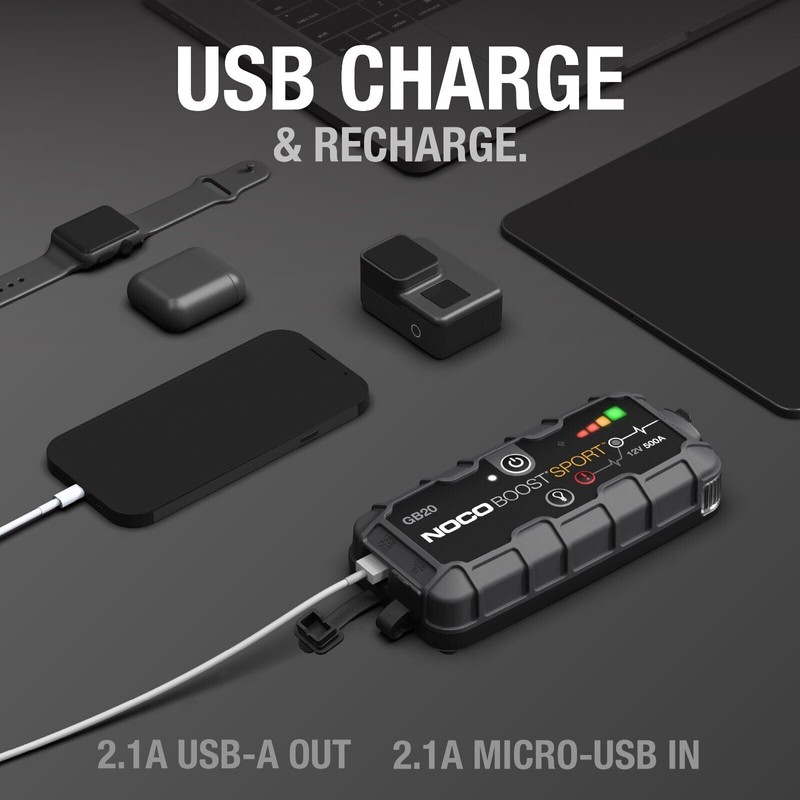 NOCO Boost Sport GB20 500A 12V UltraSafe Portable Lithium Battery