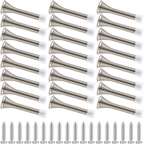 Newwiee 100 Pack Spring Door Stopper Bulk with Rubber Bumper