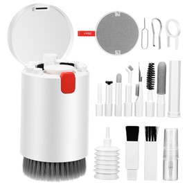 TEHAUX 1 Set Multifunctional Electronics Cleaning Kit Sturdy Durable Tool for Phones Cameras Keyboards Tablets Easy to Use with Multiple Convenient Storage for All Devices