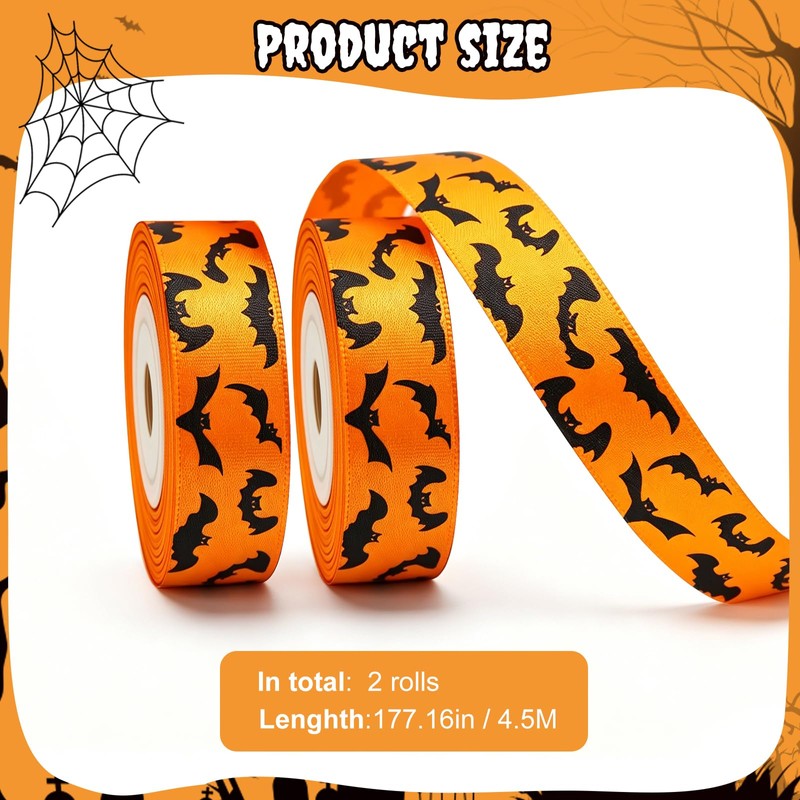 Halloween Ribbon Decoration Witch Hat Ribbon for Gift Wrapping 2
