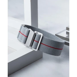 BINLUN Replacement Watch Band, Elastic Nylon Fabric, Waterproof, Military Strap, Unisex, Interchangeable, Silver/Black Buckle, 0.7, 0.8, 0.9 inches (18, 20, 22 mm), Improved Version, Nylon, No