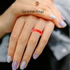 FUTIMELY Carnelian Crystal Healing Ring Natural Carnelian Gemstone Band Ring