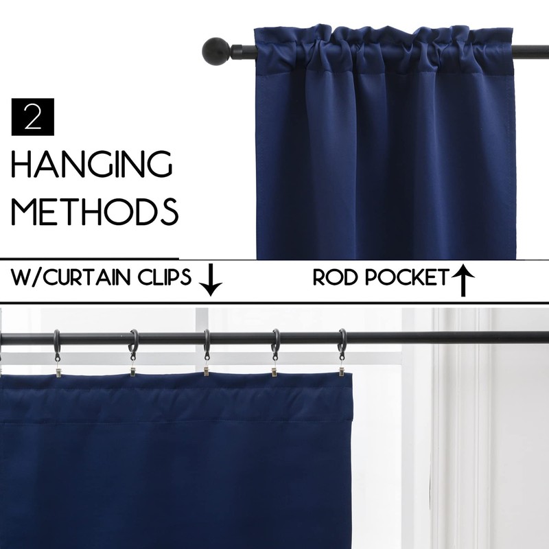 Pickluc 24 Inch Long Tier Curtains for Small Window Treatment,