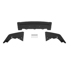 KUAFU Front Bumper Lower Face Bar Grille Compatible with 2017-2021 Honda Civic EX-L, Sport, Sport Touring Hatchback, Air Dam Deflector Replacement for 71102TGGA50 HO1036129 3Pcs Gloss Black