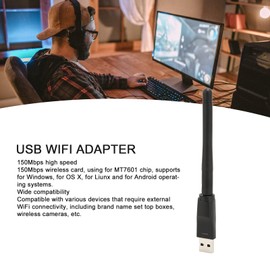 Fockety Adaptador WiFi USB MT7601 para PC de Escritorio, Adaptador de Red WiFi USB de 150 Mbps, Compatible con, OS X, y Android