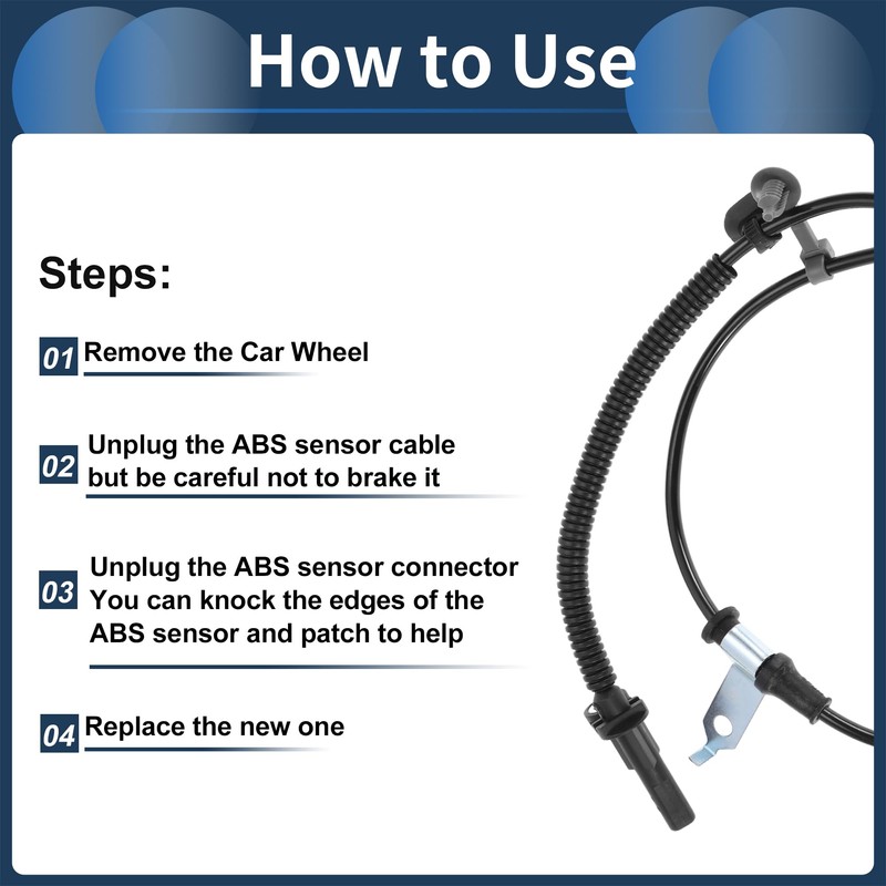 INFINAUTO ABS Wheel Speed Sensor Front Right ABS Sensor Anti-Lock