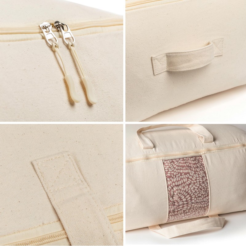 Soft Canvas Storage Bags with Zipper. Thick Breathable, 1pc King/Queen