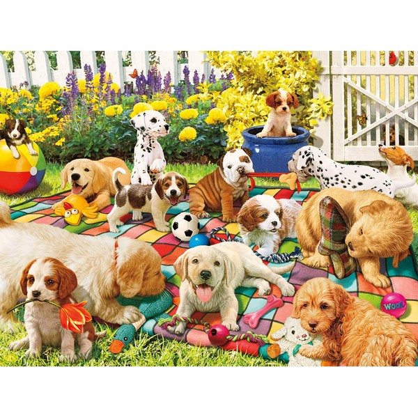 Buffalo Games - Puppy Playground - 750 Piece Jigsaw Puzzle Multicolor, 24"L X 18"W