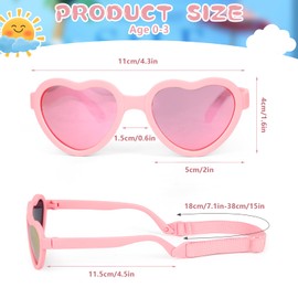 Hifot Baby Sunglasses UV400 Polarised Sunglasses Toddler Girls Boys Sunglasses Protection Against Ultraviolet Sun Rays 0-3 Years, Pink 2