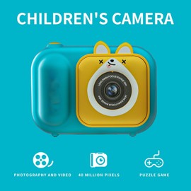 Kids Camera for Age 4-12 Years Old, 48MP 1080P Digital Camera with 2.4 in IPS Screen, Photo Taking, Filters, Timer, Continuous Record, Games, MP3 Player, Built in 64G SD
