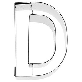 Birkmann 1010710810 Cookie Cutter Letter D, 6 cm, Plastic, Grey, 5 x 3 x 2 cm