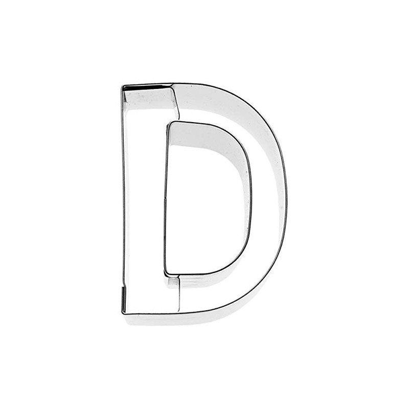 Birkmann 1010710810 Cookie Cutter Letter D, 6 cm, Plastic, Grey,