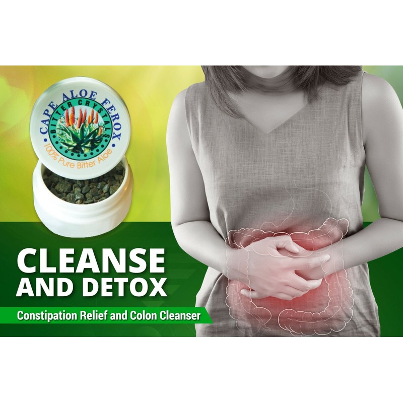 ALOE FEROX BITTER CRYSTALS, CONSTIPATION RELIEF, COLON CLEANSER, HERBAL DETOX