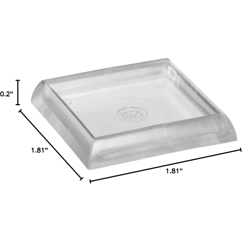 SoftTouch 4679495N Furniture Caster Cups Square for Carpet or Durable