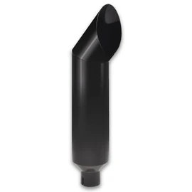 4 Inch Inlet 8 Inch Outlet Gloss Black Stainless Steel Miter Angle Cut Diesel Smoker Exhaust Stack Tip Diesel Exhaust Tip(Stack Smokers 4" ID Inlet 36" Long)