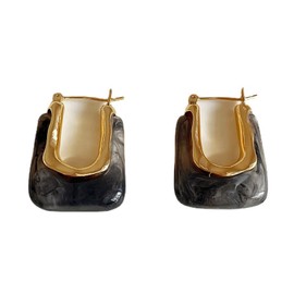 Stocking Stuffers Holiday Outfits for Women 2024 Clear Hoop Earrings for Women Trendy C Shaped Earrings Thick Hoop Earrings Resin Earrings Clear Statement Earrings Geometric Earrings Vintage Jewelry Gift