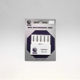 MUVA 15X1 HAX1 130/705H Flat Shank Home Sewing Machine Universal Needles (100/16)