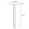 Priaora 2pcs 12 Inch/30 cm Junior T-Square Plastic Transparent T-Ruler