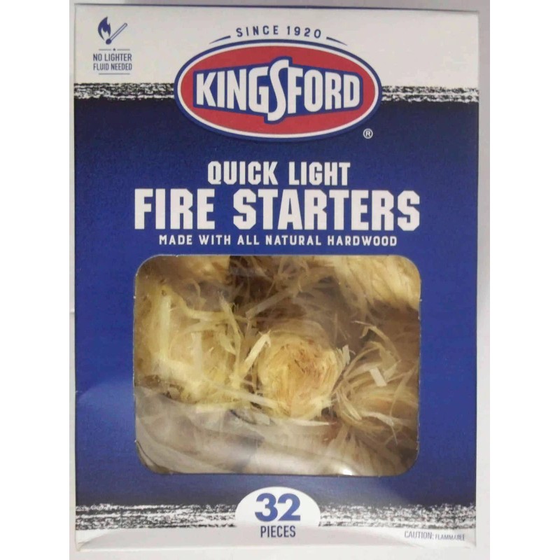 Kingsford 32 Pieces Quick Light Fire Starters for Charcoal &