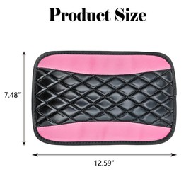 QKWL Arm Rest Cover for Car, Car Console Covers, Car Armrest Cover, Wear-Resistant, Durable and Environmentally Friendly Fits Most Sedans, SUVs, Trucks, and Vans (Pink)