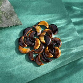 XIANNVXI 10 PCS Tigers Eye Crystal Moon Crescent Moon Gifts Healing Gemstones Set Tigers Eye Stones Bulk Tigers Eye Gifts