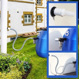 Fahgaer Rain Catcher Rain Barrel Diverter Rainwater Collection System 1 Set 75mm Flex Hose Sealing Rubber Ring