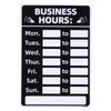 PATIKIL Business Hour Sign, 1 Set 8"x12" PVC Self Adhesive