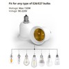 JACKYLED 10-Pack E12 to E26 E27 Adapter Chandelier Light Socket